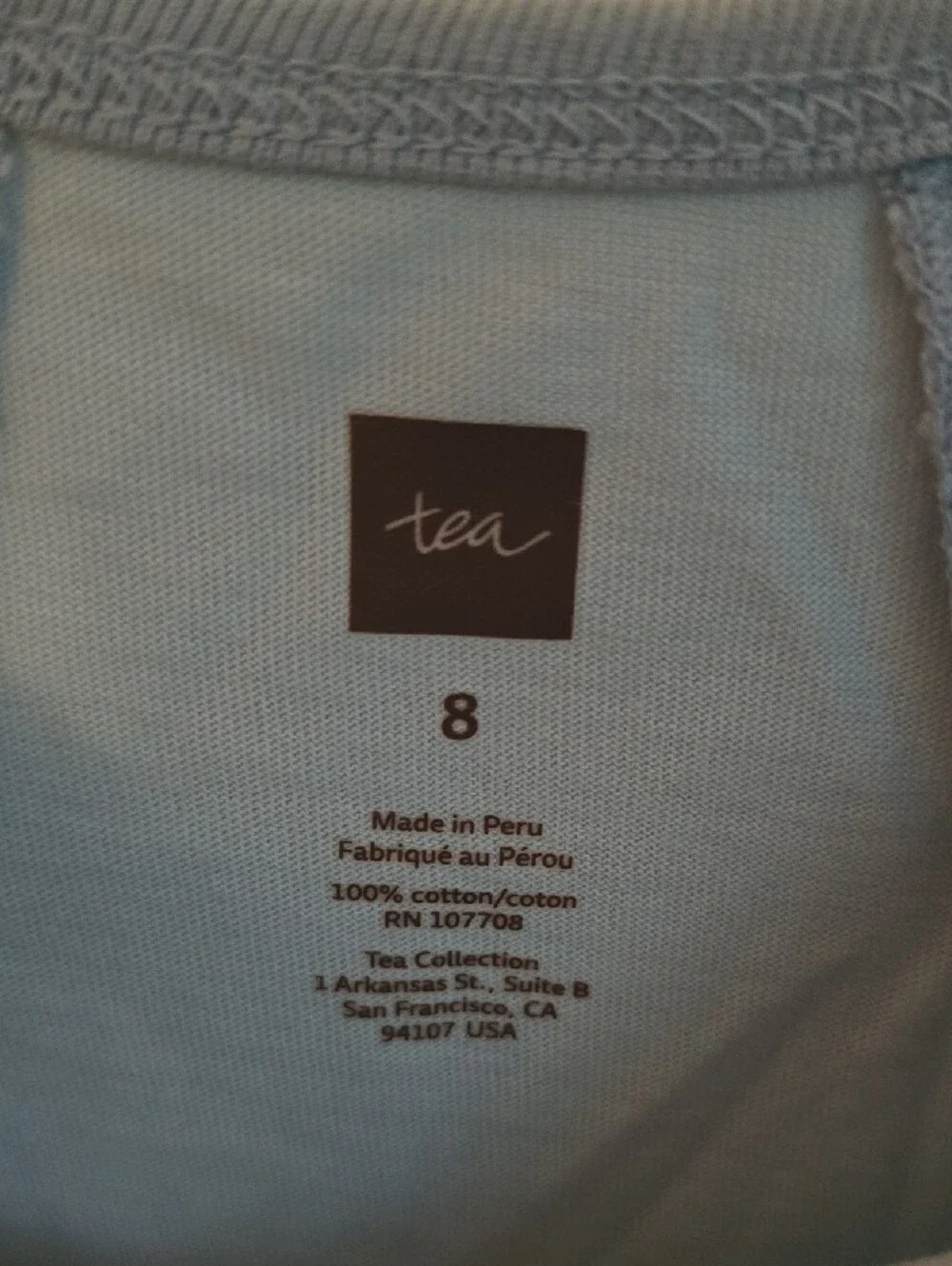Tea Collection Light Blue Raglan Tee with Colorful Fish Print